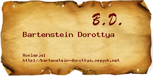 Bartenstein Dorottya névjegykártya