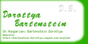dorottya bartenstein business card